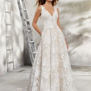 Mori Lee Blue bridal gown